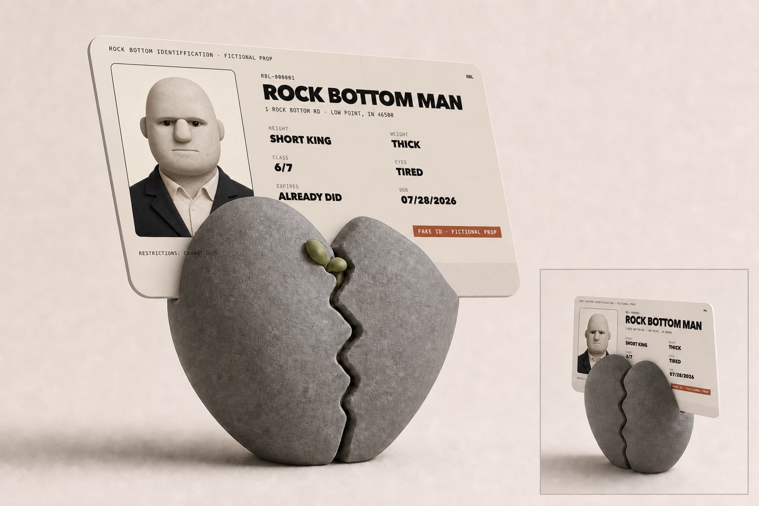 The Cracked Heart ID Verification Kickstand concept