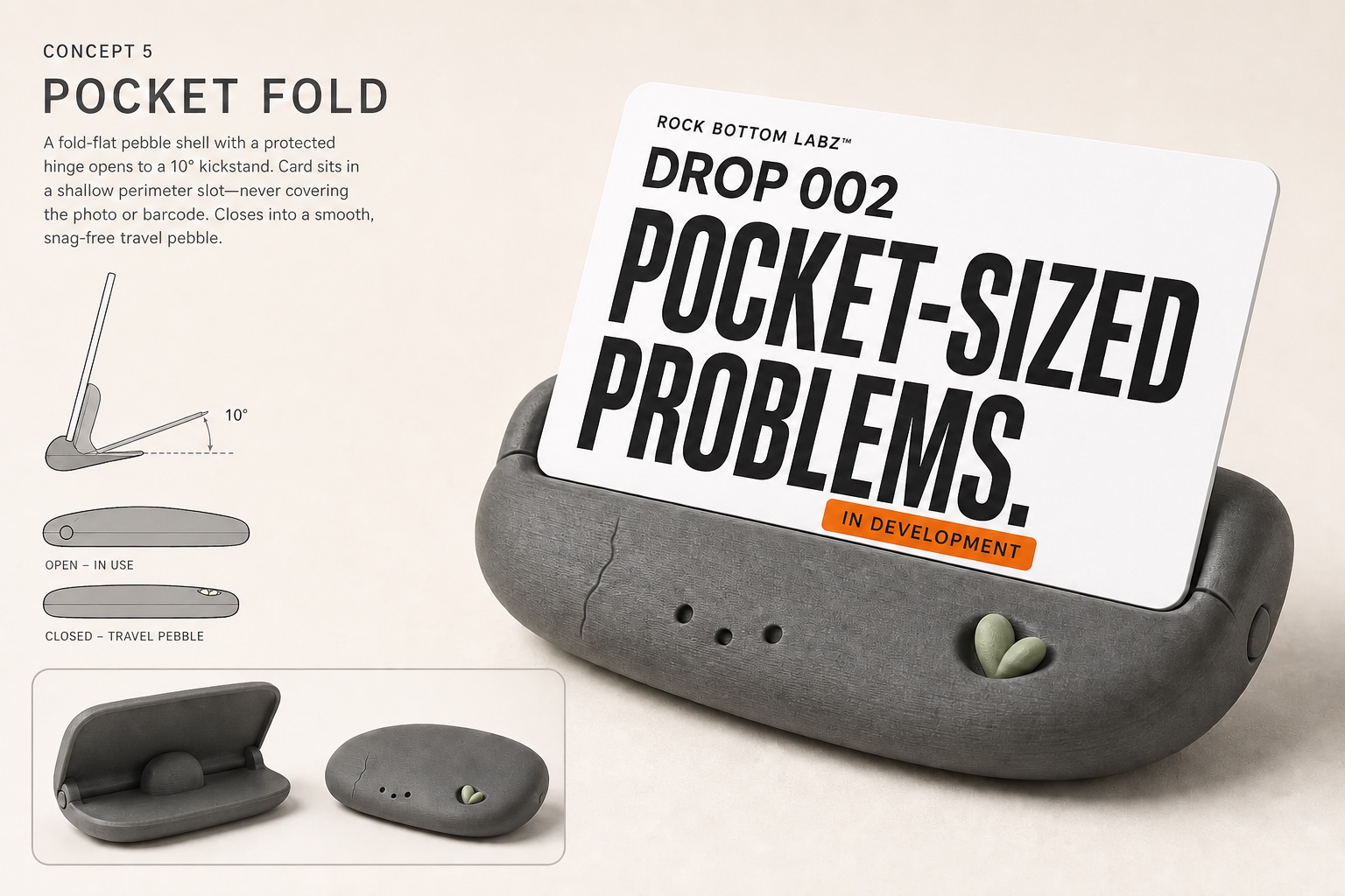 Pocket Fold ID Verification Kickstand concept