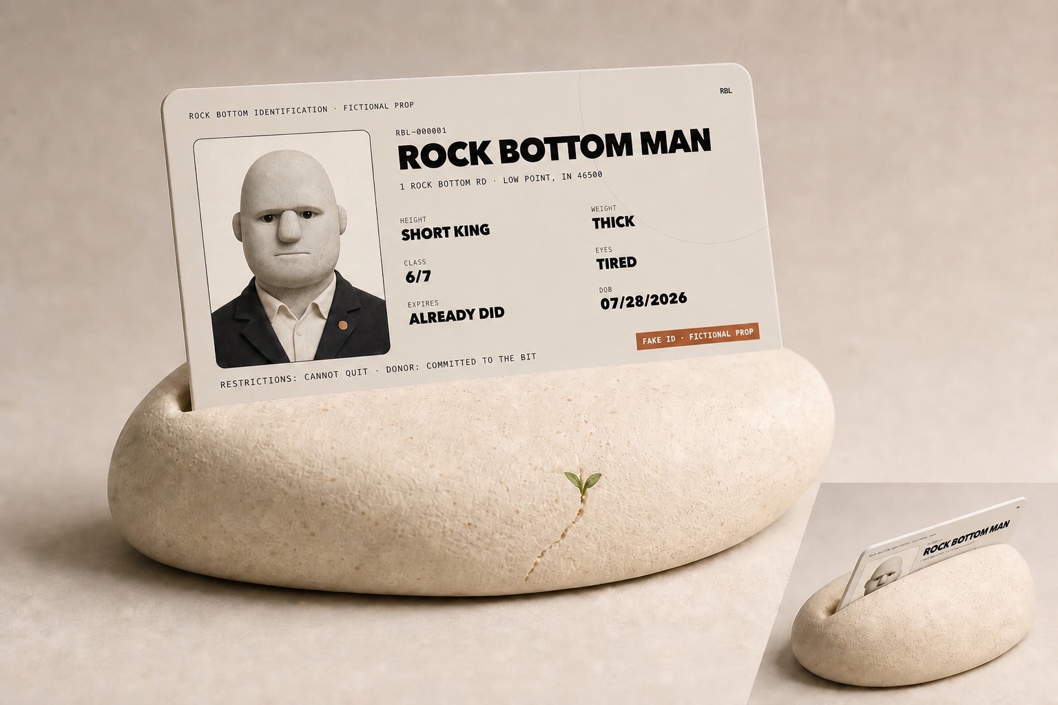 The Quiet Monolith ID Verification Kickstand concept